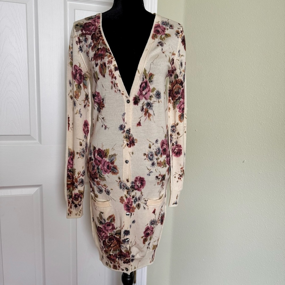 Dolce & Gabbana Long Wool Floral Cardigan - Picture 3 of 9